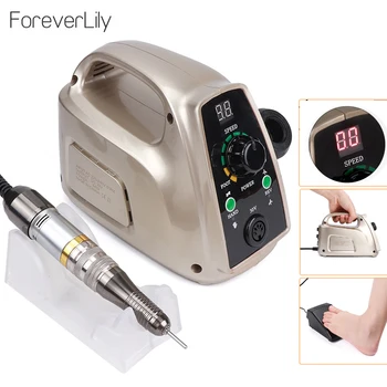 Price 35000RPM Strong 65W Electric Nail Drill Manicure Machine Pedicure Tools Drill Bits File Nail Art Equipment Milling Cutter Sets