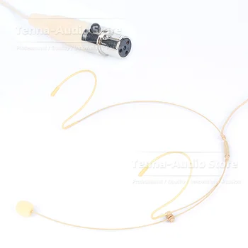 베이지 색 살색 TA4F 4 핀 미니 XLR 탄 헤드셋 헤드셋 마이크 SHURE U1 PG1 PGX1 GLXD1 무선 시스템 Bodypack Mic