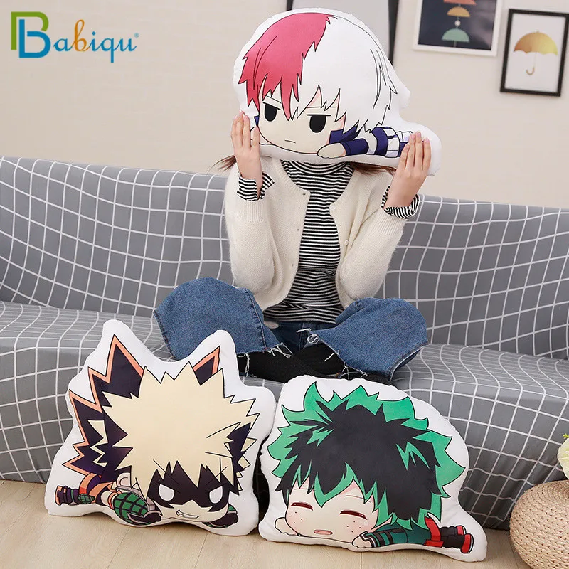 Encantador de Anime de dibujos animados juguetes de peluche Bakugou Katsuki Todoroki Shoto Midoriya Izuku reforzar de Boku No Hero Academia almohada