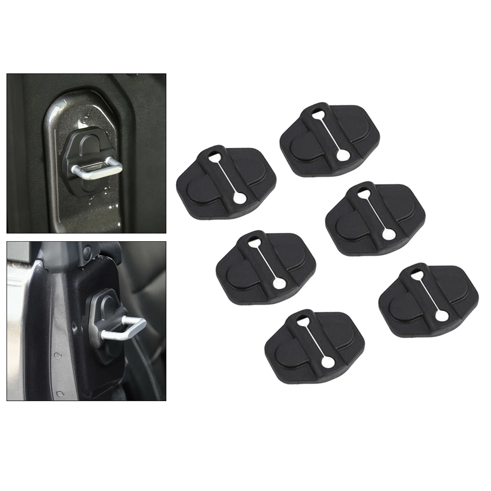 6PCS Plastic Door Lock Cover for Jeep Wrangler JL JLU -2021 for Jeep Gladiator JT 2020 2021 Door Lock Covers Protection Trim