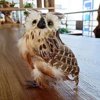 

Artificial Owl Simulation Foam Bird Feather Ornaments Diy Craft For Wedding Party Colorful Decoration Home Garden