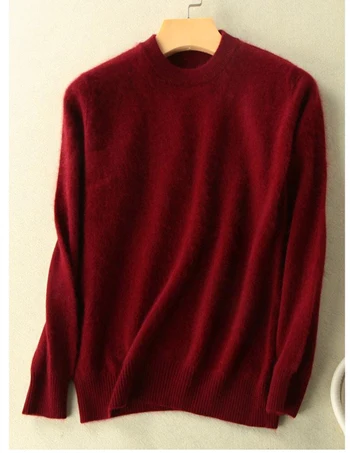 Теплый чистый свитер кашемир с норкой и пуловеры для женщин осень зима мягкая водолазка свитер для женщин пуловеры - Цвет: Многоцветный