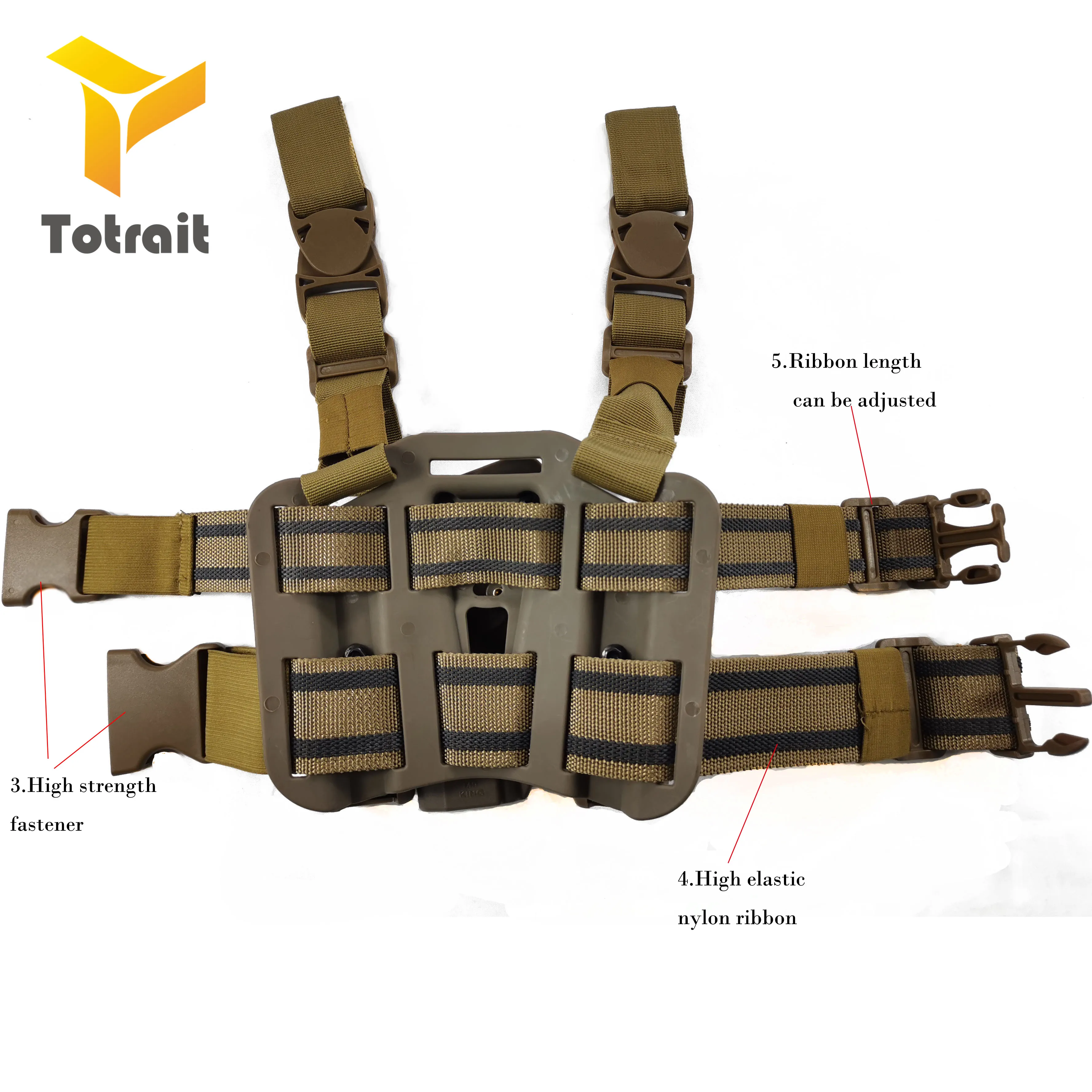 Тактическая кобура TOtrait для ног с двойным журналом CQC M9, кобура для пистолета, кобура для пистолета M9 92 96, черный