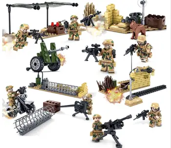 

K Model Compatible with K82014 4set/lot field Army Models Building Kits Blocks Toys Hobby Hobbies For Boys Girls