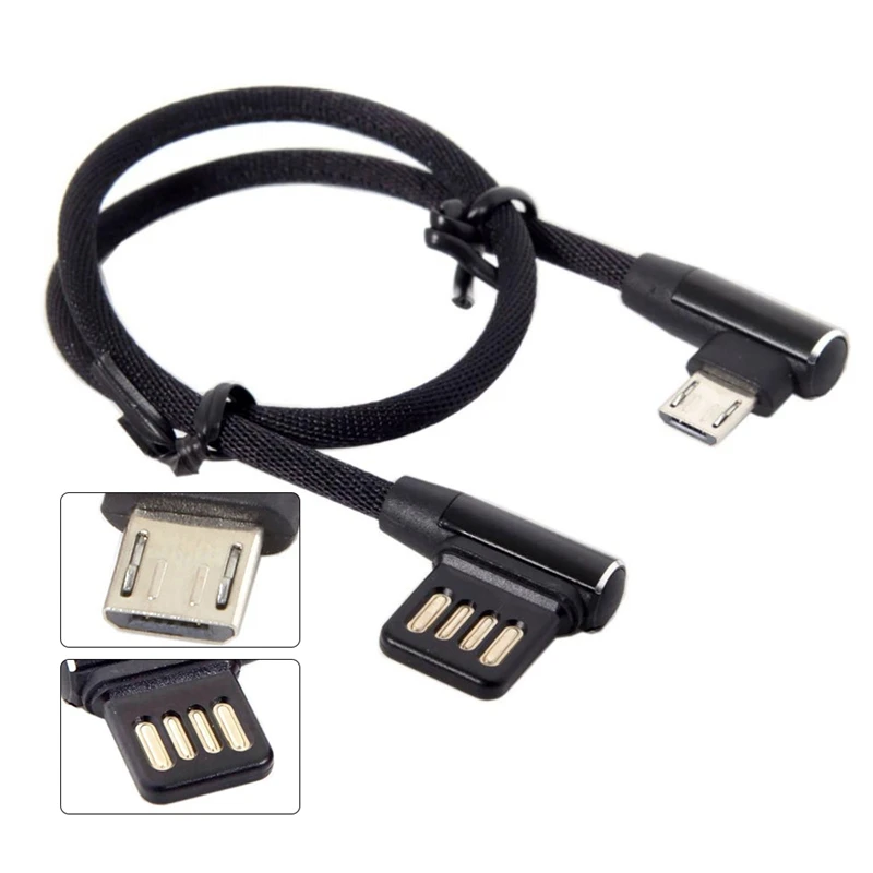 ABKT 15Cm Micro Usb 5Pin правый угол влево 90 градусов 2 0 двойной локоть кабель для зарядки