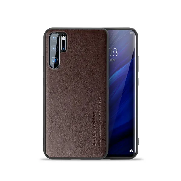 Coffee Кожаный чехол P20 Pro для huawei P30 Pro, роскошный чехол из натуральной воловьей кожи, задняя крышка, тонкий ТПУ P30, чехол для huawei P20 P30, Funda Capas - Цвет: Coffee