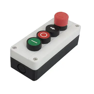 

Emergency Stop Momentary NC Red NO Green Black Push Button Switch Station