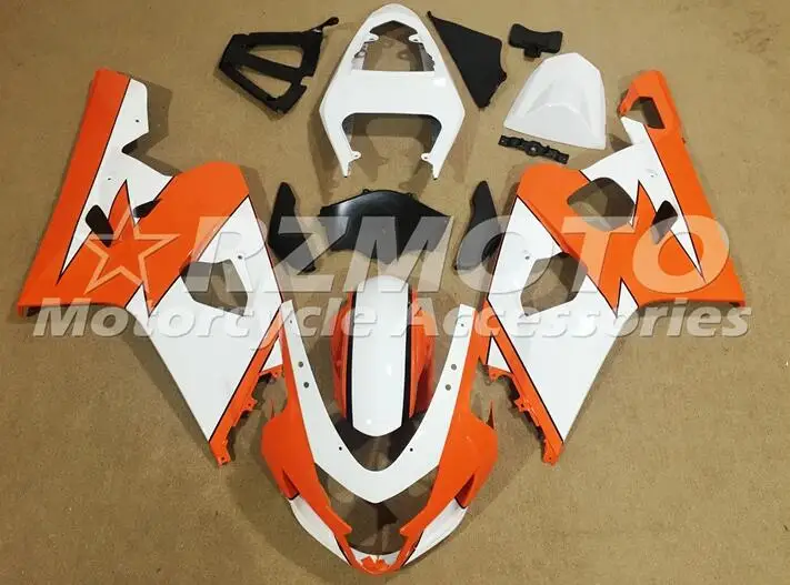 

New ABS Motorcycle Full Fairings Kits Fit for SUZUKI GSX-R600 GSX-R750 2004 2005 k4 04 05 600 750 body set orange white