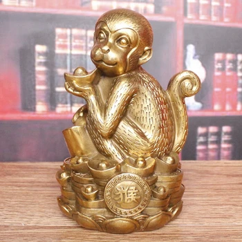 

505+++++A copper ornaments monkeys eat the peach monkey handicraft decoration Home Furnishing twelve zodiac mo