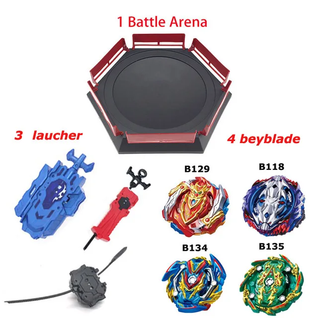 Лучшие продажи пусковые устройства Beyblades игрушки Арена Bayblades Toupie Металл взрыв Avec Бог волчок Bey Blade игрушка - Цвет: 08 set