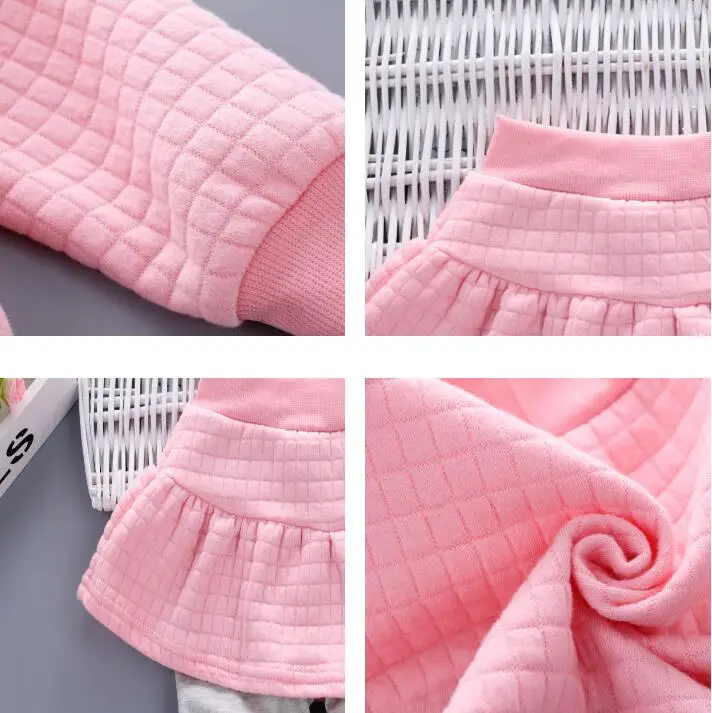 Baby girl clothes spring and autumn cotton thick warm set casual cartoon cute rabbit set baby long-sleeved baby girl two-piece Baby Clothing Set cheap