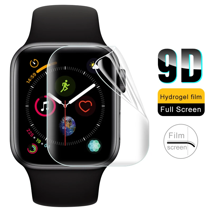 9D Гидрогелевая пленка для iWatch 4 3 2 1, не стеклянная мягкая пленка для Apple Watch, защитная пленка для экрана, аксессуары для защиты смарт-часов