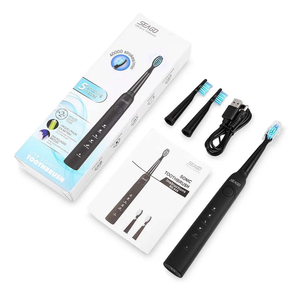 Electric Toothbrush Sonic Wave Rechargeable Top Quality Smart Chip Toothbrush Head Replaceable Whitening Healthy Best Gift ! Electric Toothbrush Sonic Wave Rechargeable Top Quality Smart Chip Toothbrush Head Replaceable Whitening Healthy Best Gift !