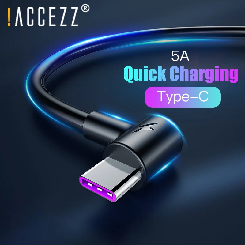 

!ACCEZZ 1m 2m 5A USB Type C Cable Super Fast Charging USB C Cord For Huawei P30 P20 P10 Samsung S10 S9 Xiaomi Redmi Data Cables