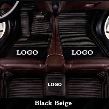 

Car Floor Mats for Hyundai Sonata Equus Elantra Genesis Kona Azera Leather Cars Foot Mat Rugs Auto Carpet Cover Black Pad