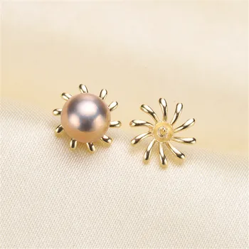 

HOT Pearl Earrings Mountings, DIY Earrings Findings Settings Jewelry 925 Sterling Silver Parts Fittings Drop Earrings Accessorie