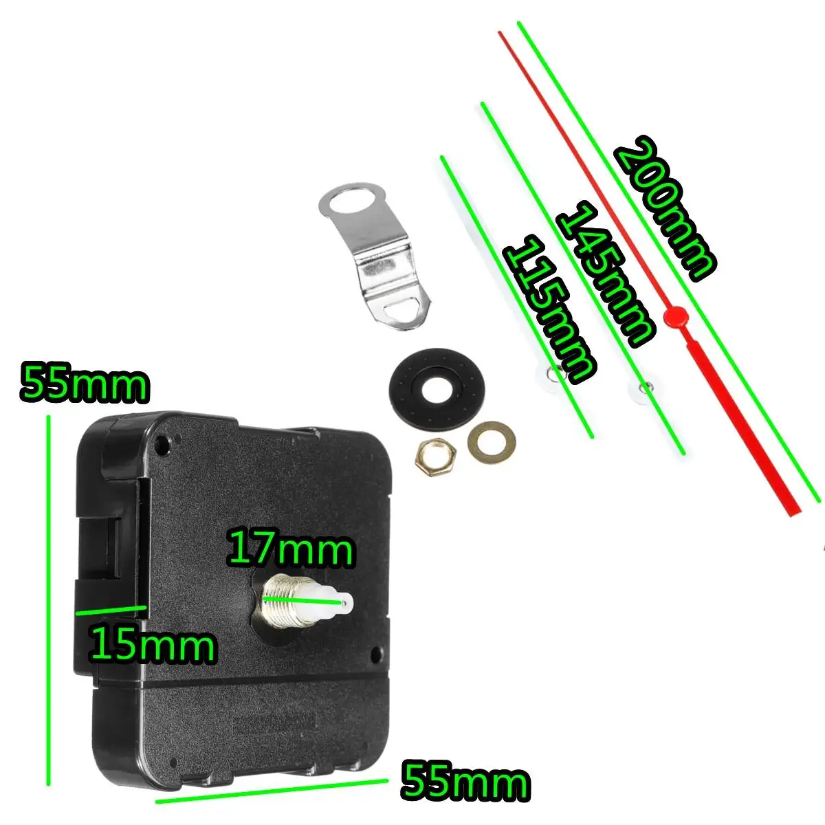 1 комплект кварцевые обратные беговые беззвучные Часы Механизм DIY Kit Сменные аксессуары