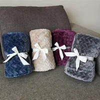 Simple Solid Color Home Sofa Nap Blanket Flannel Children Soft Skin Friendly Bath Towel Blanket Single Thickened Cover Blanket