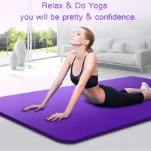 15mm Thick Non-Slip NBR Yoga Mat Fitness Stretching Camping Gymnastics Exercises Mat Bag Strap Sweat Smelless Easy to Carry Mats