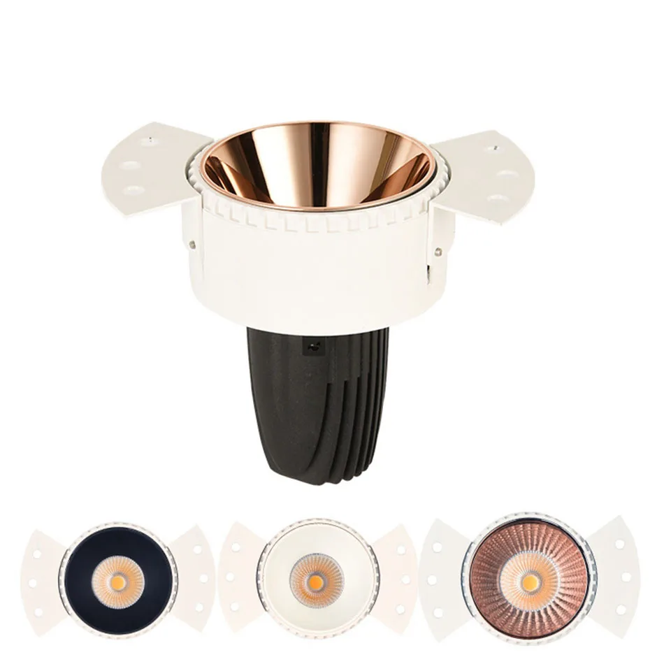 

GD 12W 15W COB Downlight Dimmable LED Recessed Downlight COB 220V Ebedded Ceiling Spot Lighting Anle Adjustable LED Spot+ Driver