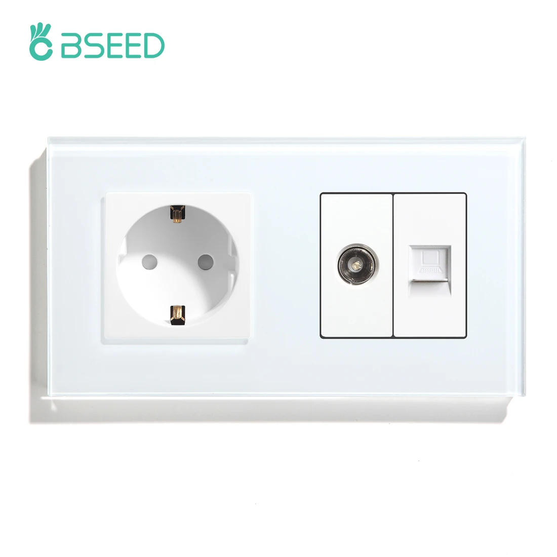 BSEED настенная розетка стандарта ЕС TV PC с розеткой европейского прозрачная