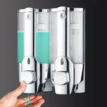 

Double Head Soap Dispenser Bathroom Manual Shampoo Lotion Holder Box Container can install it in bathrooms and kitchens in homes