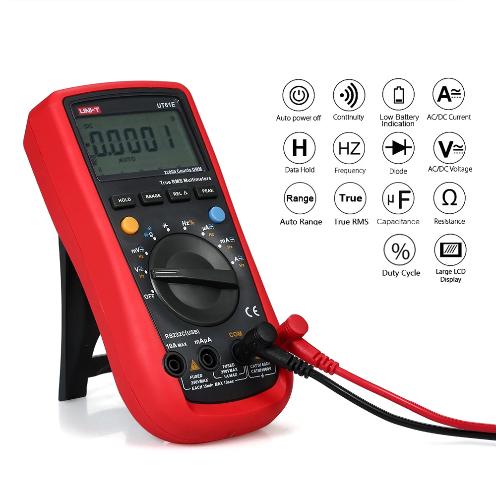 

UNI-T UT61E Modern Digital Multimeter Capacitor Continuity Tester Voltage Indicator