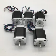 

5PCS Stepper Motor Nema23 57*56mm 3A 1.2Nm 172Oz-in 6.35mm Shaft 2ph 4 Wires High Torque for CNC Router Lathe