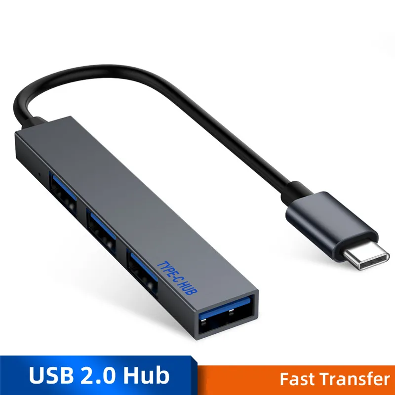 Разветвитель-переходник с 4 портами USB Type-C и 2 0 | Компьютеры офис