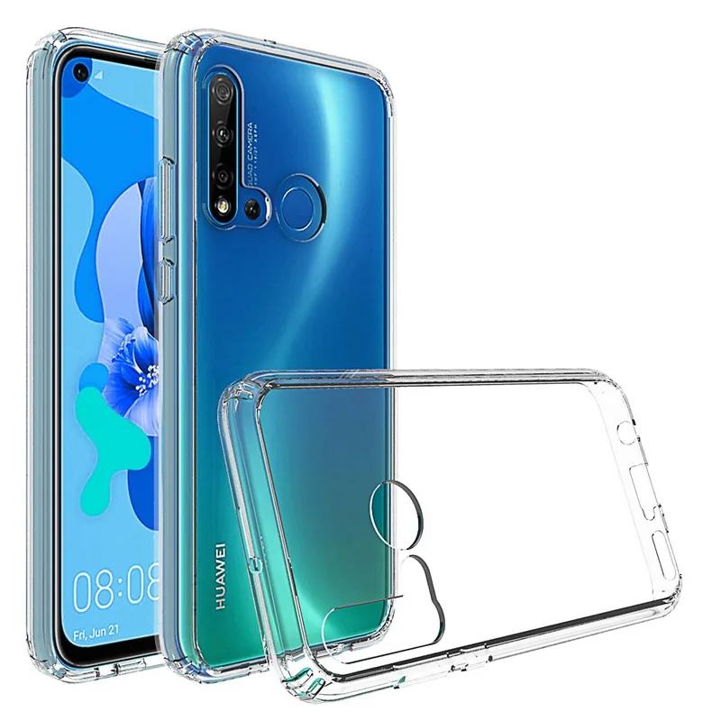 Чехол для huawei Nova 5i, Кристальный Гибридный Бампер, прозрачная твердая акриловая задняя крышка для huawei P20 Lite, чехлы для телефонов, Coque Nova5i