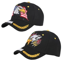 Черная мужская хлопковая бейсболка с вышивкой «Морской Орел», регулируемая крышка, модная мужская Кепка с защелкой, американские флаги, Открытый Отдых