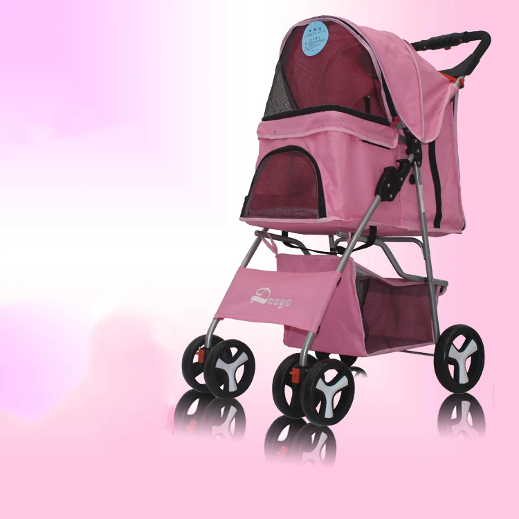 

Outing Small and Medium-sized Light Pet Stroller Dog Stroller Folding Four-wheeled Cat and Dog Universal Dog Supplies