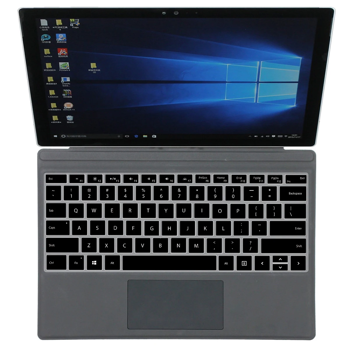 

HRH Silicone Keyboard Cover Skin Protector For Microsoft Surface Pro 4 5 New Pro 6 And For Microsoft Surface Laptop Keyboard