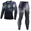 Men's Thermal Underwear For Men Male Thermo Kickboxing Clothes Suits MMA BJJ Tights Set Winter Quick Dry Long Johns Tracksuit 05 4