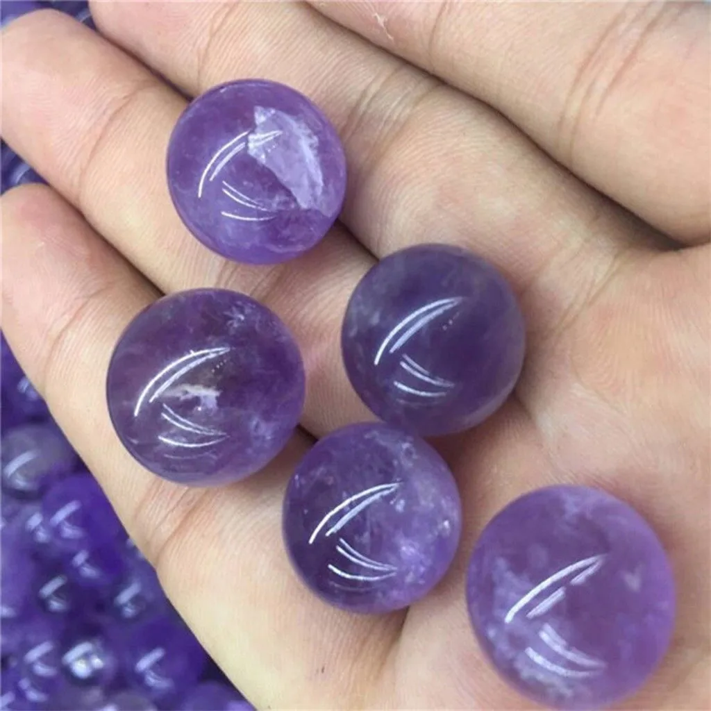 1pc Natural Pink/Purple Amethyst Quartz Stone Sphere Creative Crystal Fluorite Ball Healing Crystal Decoration Accessiories#20