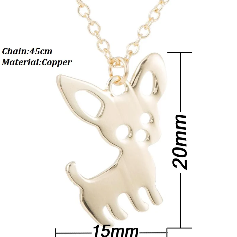 Cute Origami Cat Necklaces for Women Hollow Penguin Chihuahua