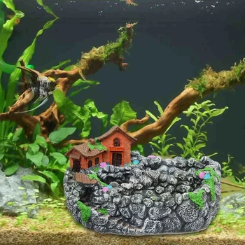 

Mini House Figurines Resin Flower Pot For Herb Cacti Succulent Plants Planter Home Garden Micro- Landscape Decor Crafts