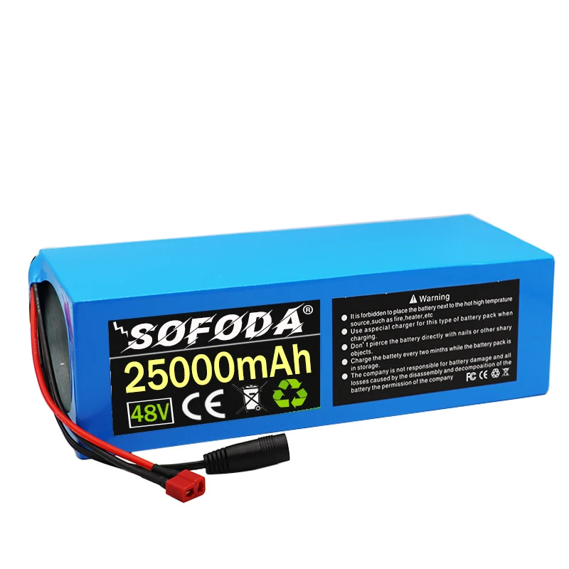 48V электрический велосипед батарея 18650 аккумулятор 25Ah 25000mAh 1000W Мощный литиевая с
