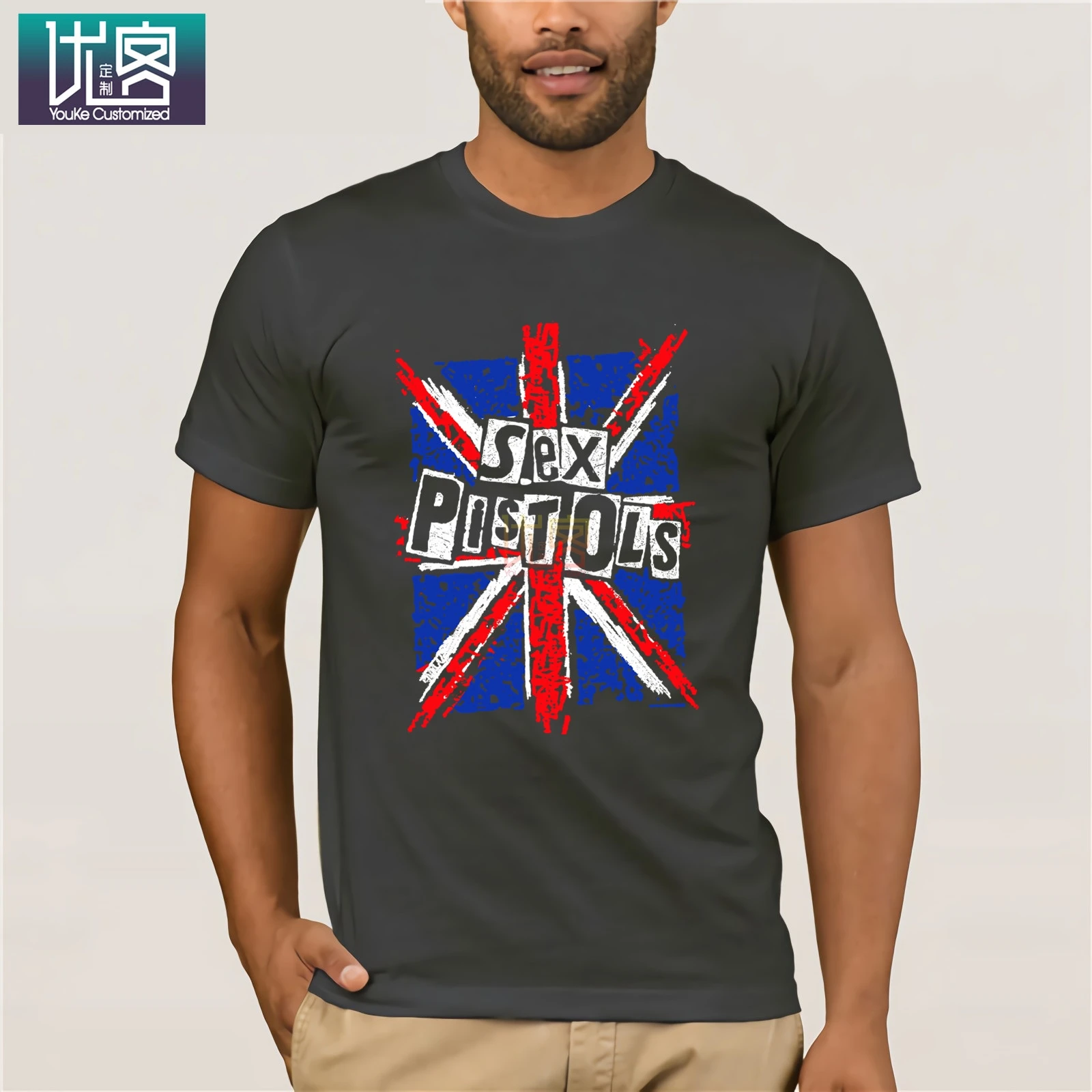 Sex Pistols Union Jack Женская Футболка-Черный удивительный короткий рукав Уникальный Повседневный короткий рукав Топ Хлопок Футболка подарок