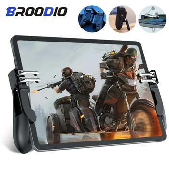 

PUBG iPad Trigger Controller Six Finger Pubg Mobile Gamepad Grip L1R1 Fire Aim Shooter Joystick For iPad Tablet FPS Game Handle