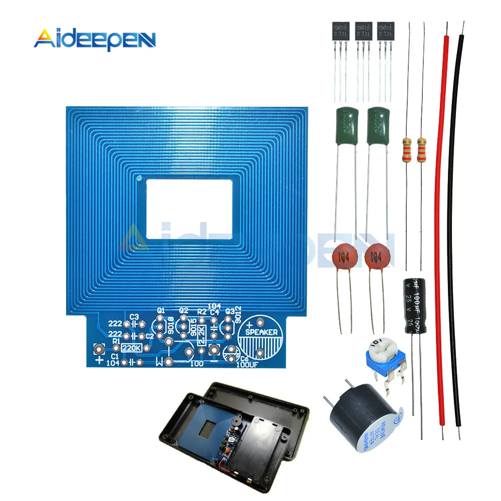 

Simple Metal Detector Metal Locator DC 3V-5V Electronic Metal Sensor Module Induction Suite With Case Shell Diy Kit
