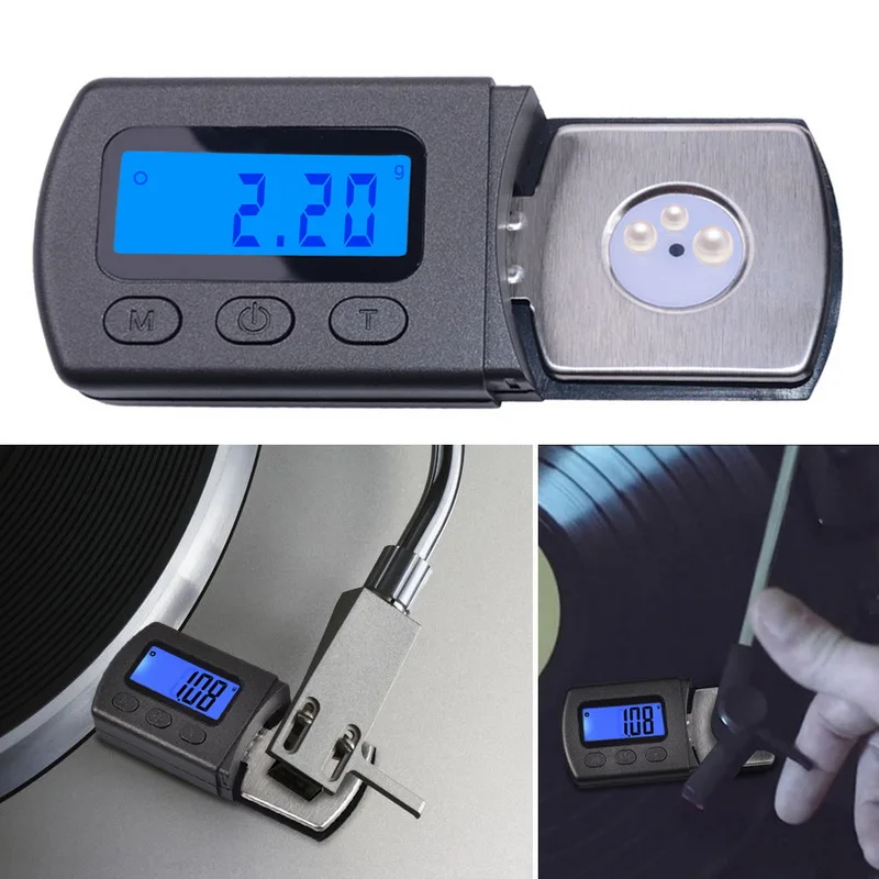 

Professional Accurate Portable Jewelry Vinyl Record LCD Balance Gauge Turntable Calibration Weight Digital Force Scale