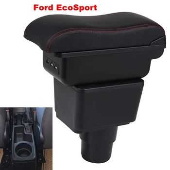 

Armrest Box For Ford EcoSport Car Arm Rest Leather Storage Box USB Car-styling Center Console Box Automobiles In Car Accessories