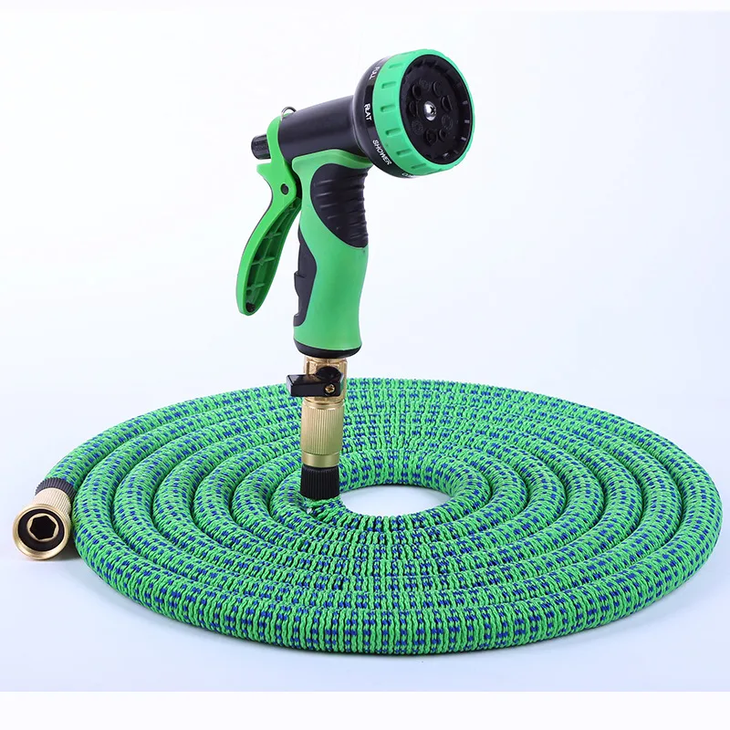 

75FT Three Times Telescopic Garden Hose High Temperature Wear-Resistant Garden Tools Watering Vehicle Cleaning High Pressure Wat