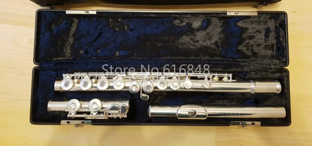 

Hot Gemeinhardt 3OS C Tune 16 Keys Open Holes Brand Flute Silver Plated E Key Flute Musical Instrument With Case Accessories