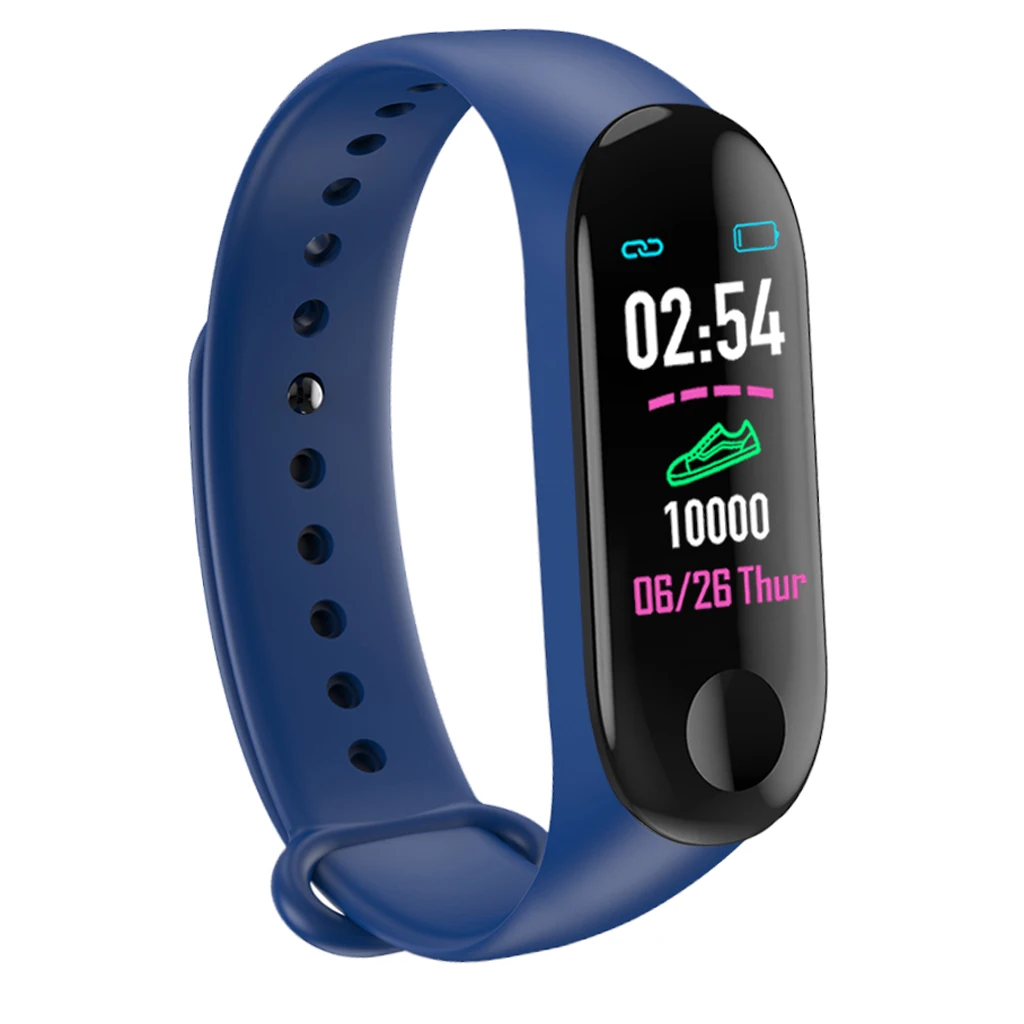 

M3 Bluetooth Smart Band Call Reminder Message Reminder Smartwatch Heart Rate & Blood Pressure Monitor Fitness Tracker Smartband
