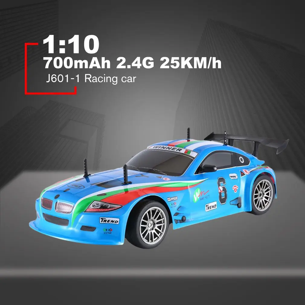 1/10 700mAh 2,4G гоночный автомобиль 1:10 RC модель автомобиля 25 км/ч плоский спортивный Дрифт автомобиль игрушки ЕС Разъем для детей Подарки