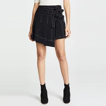 Женская юбка Японский Элегантный Дизайн Kawaii плиссированные Лоскутные трапециевидные матросские юбки на шнуровке Лолита Мини Милая школьная Униформа с юбкой