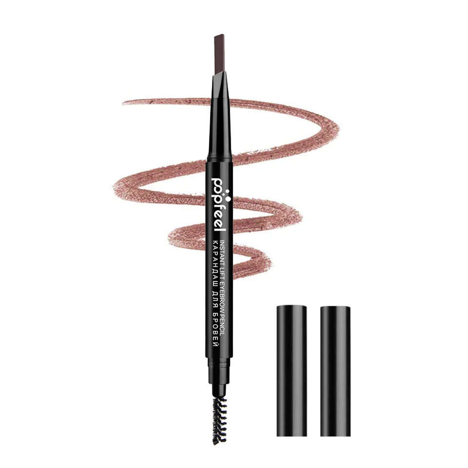 POPFEEL 5 Color Tint Makeup Auto Eyebrow Pencil Natural Eyebrows+ Waterproof Eyebrow Powder Long Lasting Eye Makeup Brow Shades - Цвет: ST-02