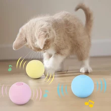Brinquedos de gato inteligente interativos bola catnip gato brinquedo de treinamento animal de estimação jogando bola pet squeaky suprimentos produtos brinquedo sons animais bola